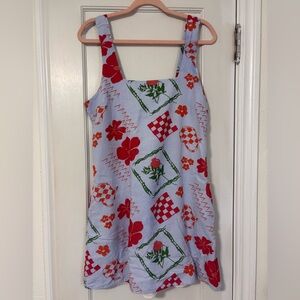 Japna Light Blue Mini Dress with Pockets